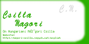 csilla magori business card